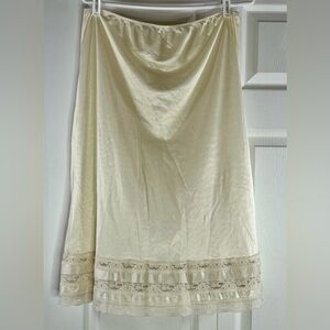 Vintage Cream Satin Half Slip Lingerie